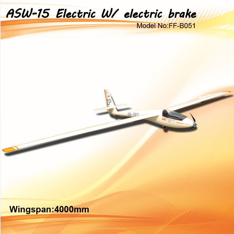 ASW-15 Electric W/ brake_Kit w/retract gear &motor & Prop